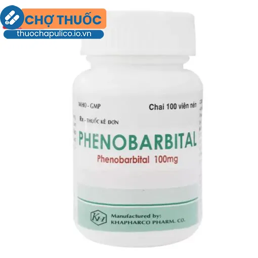 Phenobarbital 100mg Khapharco lọ 100 viên